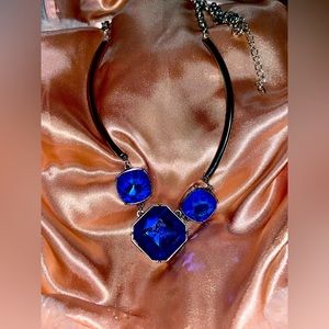 Vintage simulated Blue Sapphire necklace